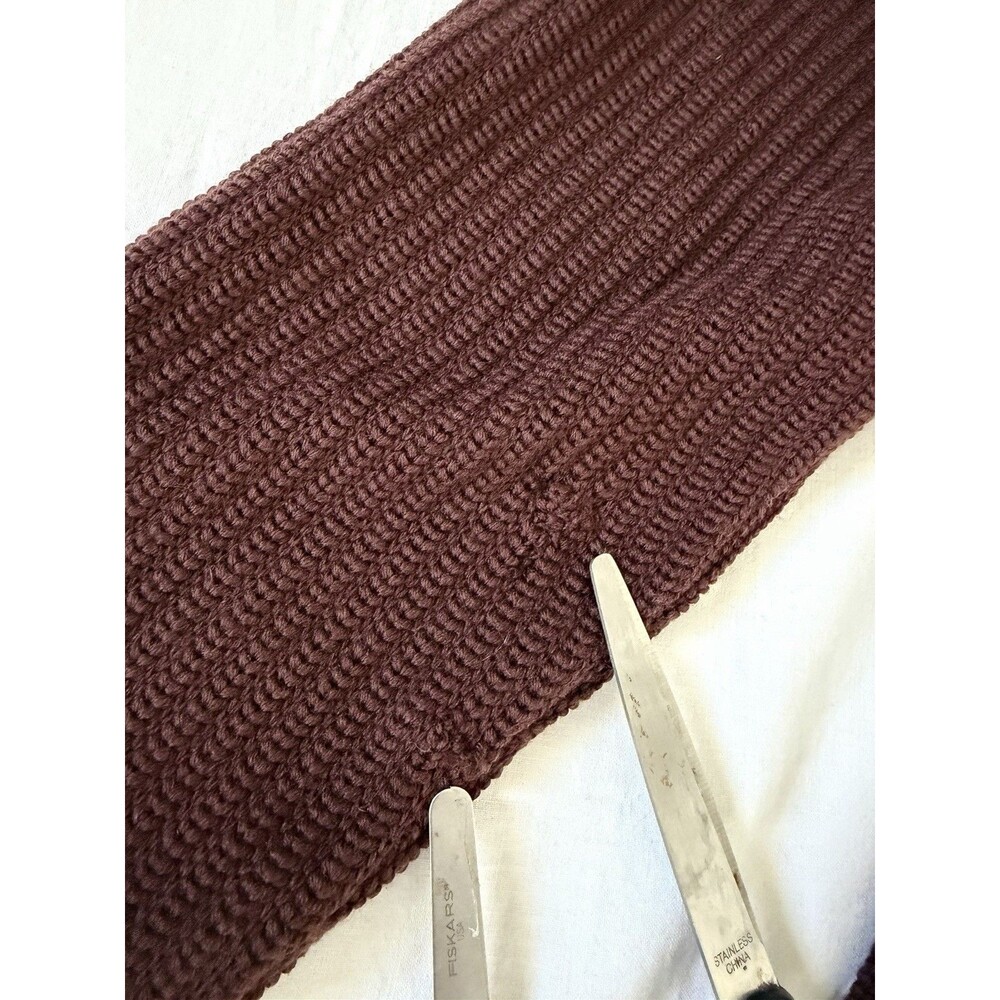 Vintage Salvatore Ferragamo Cardigan Womens Brown Gold Buttons Italy Knit Pocket - Picture 14 of 16